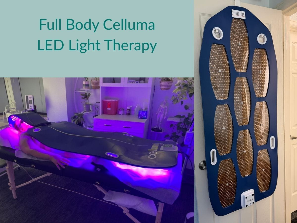 Full body Celluma LED light therapy session used as supportive care for people living with autoimmune disease.