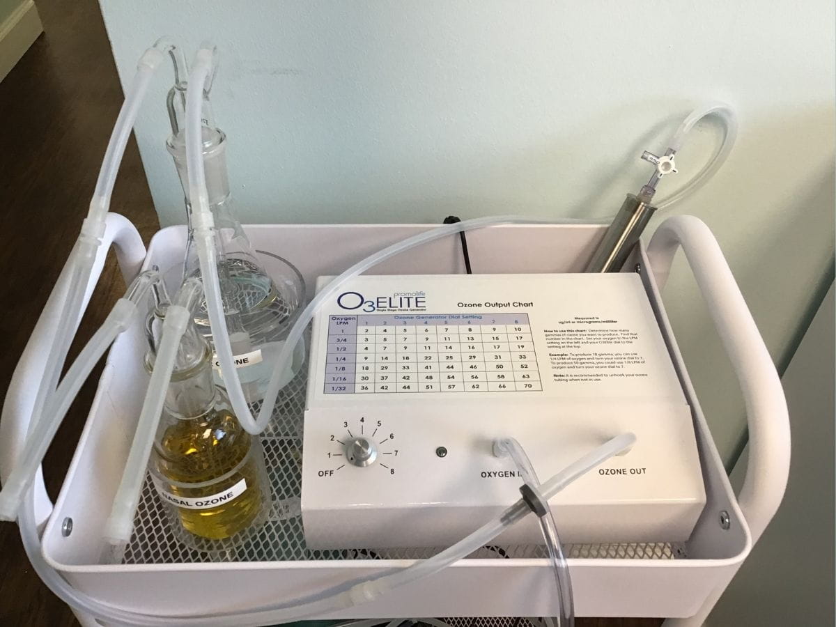 Ozone Therapy machine with both nasal and ear ozone componts to help treat autoimmune conditions by supplying supercharged oxygen. 
