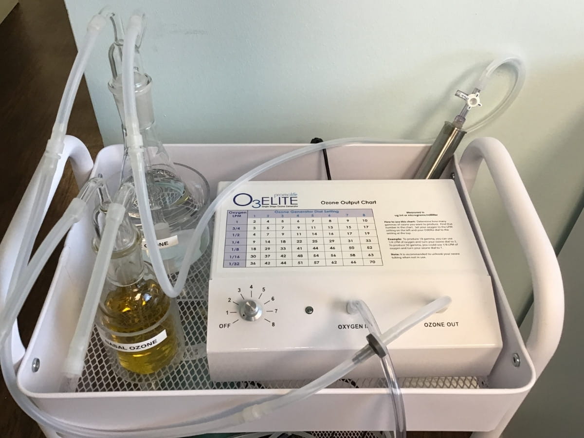 An Ozone Therapy machine to use the water from to boost immunity and reduce bacteria on acne areas.